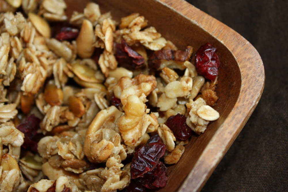 Photo: by Rocket City Rachel - Piper & Leaf's Pumpkin Moonshine tea-glazed oats with cranberries, pumpkin seeds, and walnuts make the best granola recipe for a crisp Fall treat.