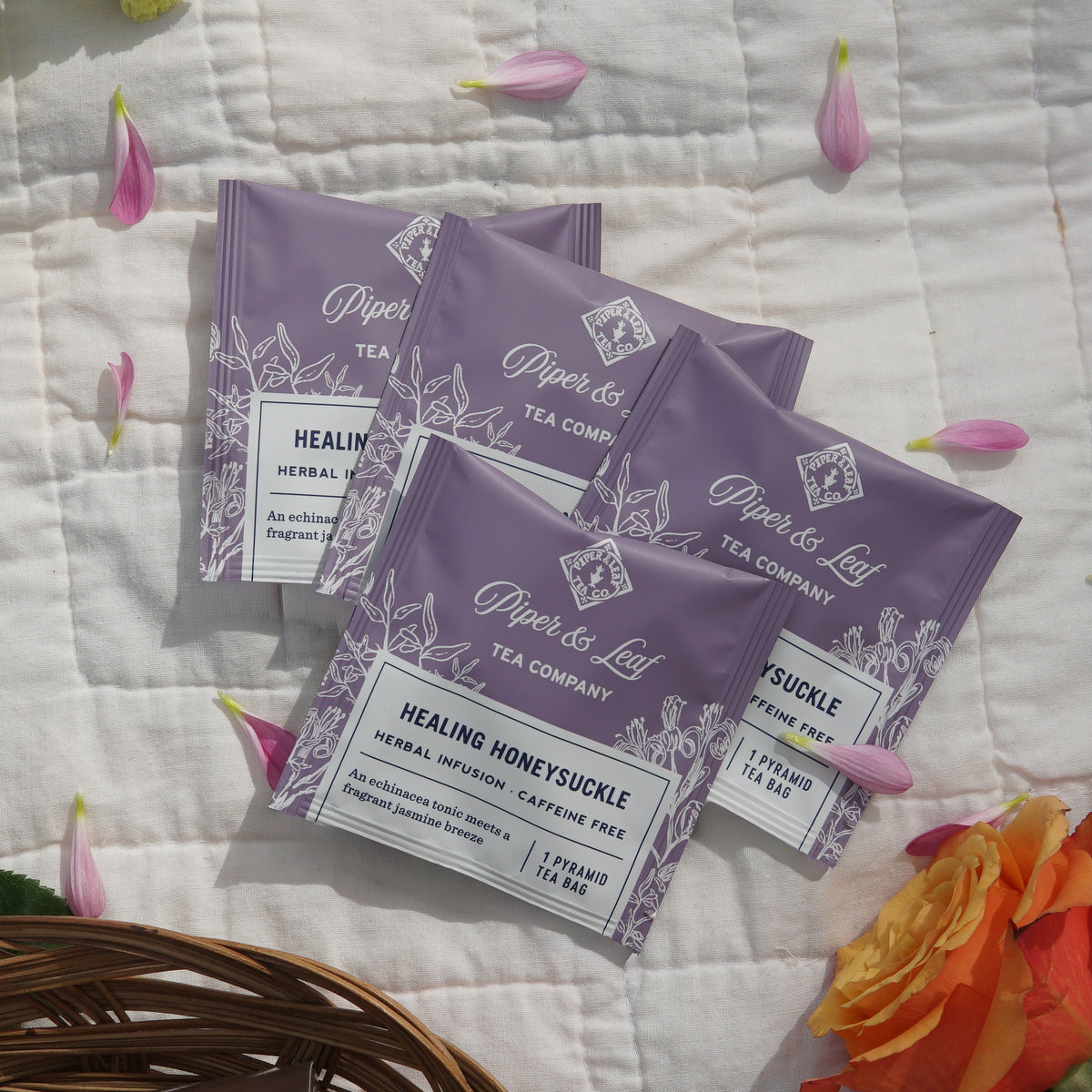 The Piper & Leaf Tea Co. Mother's Day Special Tea Sampler features 16 individually wrapped tea bags, beautifully arranged—an ideal herbal tea gift or relaxing Mother's Day treat.